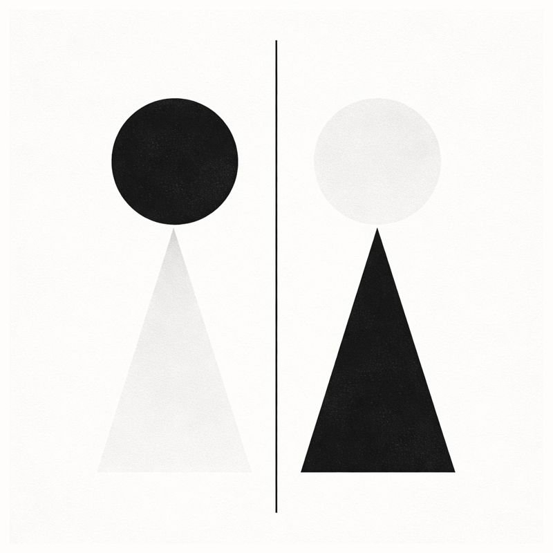 人間の直感とAI判断の対比イメージ